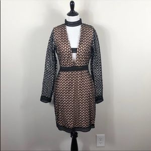 Elliatt Black Revelation Geo Lace Dress